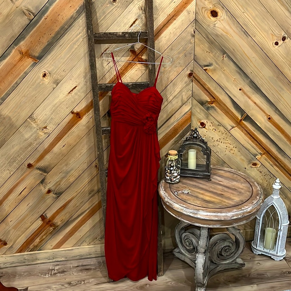 Red formal dress